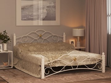 Спальная кровать Гарда 3, 160х200, белая в Кемерово