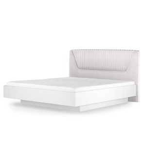 Кровать с механизмом 1.5-спальная Кураж Марсель-11 (Белый, ткань Catania white) 1400 в Кемерово