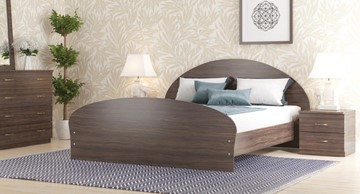 Двуспальная кровать СВ-Стиль Валенсия, 160х200 с основанием, венге в Кемерово