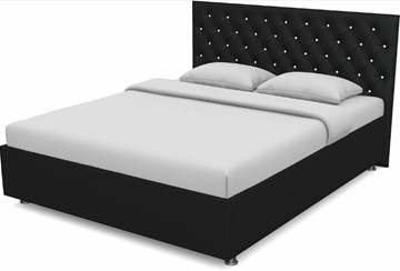 Спальная кровать Флоренция-А 1600 с основанием (Nitro Black) в Новокузнецке