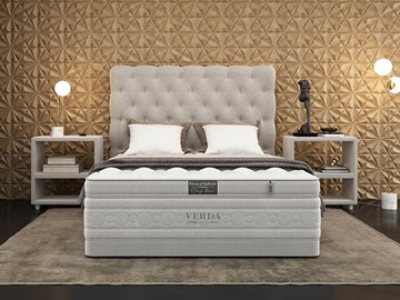 Кровать в спальню Cloud Compact/Basement 180х200, Флок (Велсофт Серый) в Кемерово