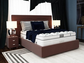 Двуспальная кровать Modern/Island M 180х200, Флок (Велсофт Спелая слива) в Кемерово