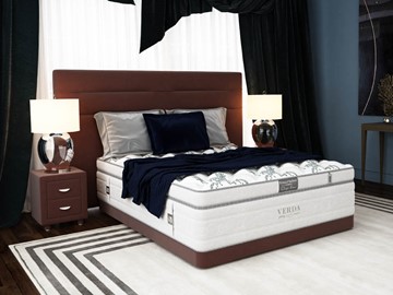 Кровать 2-спальная Modern/Basement 180х200, Флок (Велсофт Спелая слива) в Кемерово