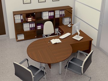Комплект офисной мебели Комфорт №2 (французский орех) в Кемерово