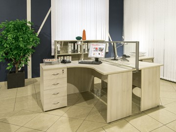 Офисный комплект мебели Комфорт (дуб шамони) №2 в Кемерово