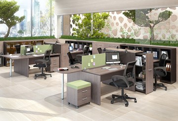 Офисный комплект мебели Skyland Xten для двух сотрудников с тумбочками в Кемерово