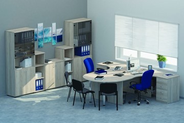 Набор мебели в офис Twin для 2 сотрудников с совмещенными столами в Кемерово