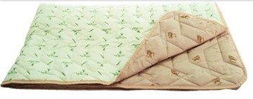 Одеяло «Зима-Лето», ткань: тик, материалы: бамбук/верблюжья шерсть в Новокузнецке