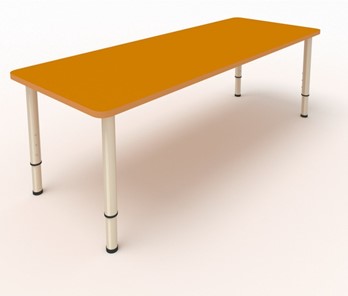 Детский стол 2-местный  (по одну сторону столешн.) СДО-2 (0-3) оранжевый в Кемерово