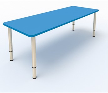 Стол для детей 2-местный  (по одну сторону столешн.) СДО-3 (0-3) синий (МДФ) в Кемерово