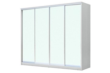 Шкаф 4-х дверный ХИТ 24-4-24/2-8888, с матовым стеклом, Белый в Кемерово