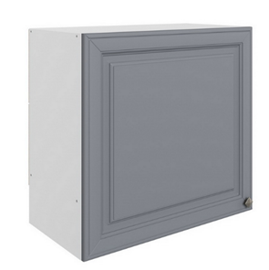 Шкаф навесной Мишель под вытяжку L600 H566 (1 дв. гл.) эмаль (белый/серый) в Кемерово