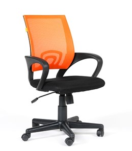 Кресло офисное CHAIRMAN 696 black Сетчатый акрил DW66 оранжевый в Новокузнецке