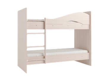 Детская 2-ярусная кровать Мая на щитах со шкафом и ящиками, цвет Млечный дуб в Новокузнецке - предосмотр 2