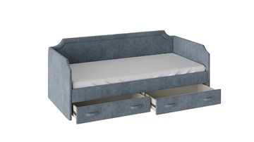 Кровать подростковая Кантри Тип 1, ТД-308.12.02 (Замша синяя) в Кемерово - предосмотр 1