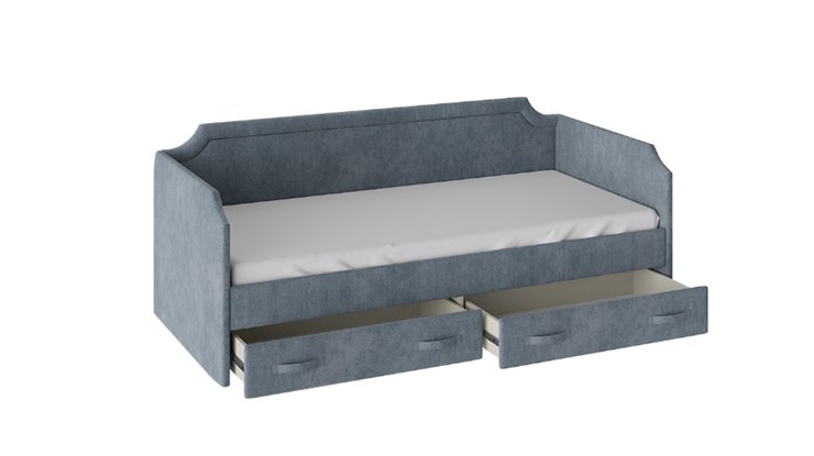 Кровать подростковая Кантри Тип 1, ТД-308.12.02 (Замша синяя) в Кемерово - изображение 1