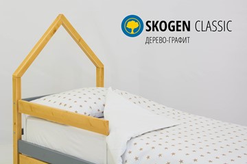 Детская кровать-домик мини Skogen дерево-графит в Кемерово - предосмотр 3
