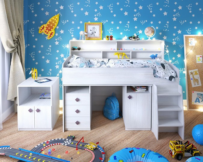 Кровать-чердак детская Малыш-5, цвет Винтерберг в Кемерово - изображение 8