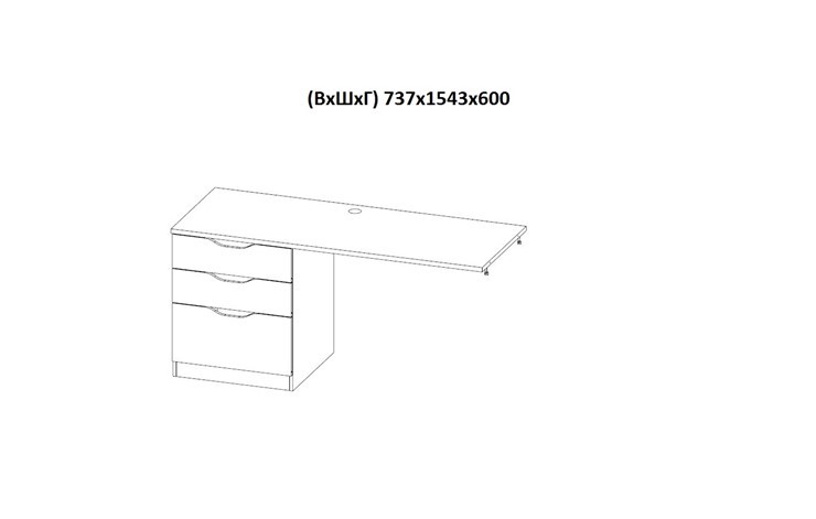 Кровать 2-х ярусная с письменным столом и шкафом POLINI Kids Simple Белый / Бетон в Кемерово - изображение 9