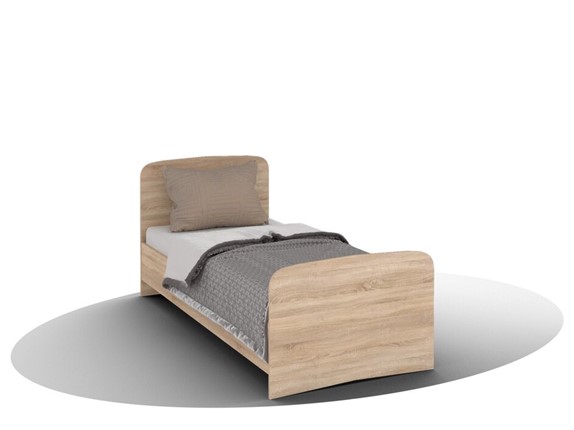 Односпальная кровать ВЕГА Кровать Кр-08 900 с плоским основанием (Сонома) в Кемерово - изображение