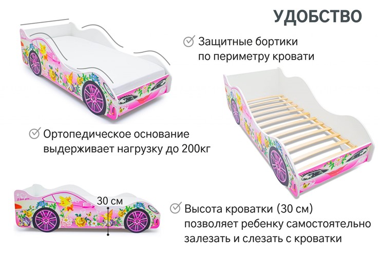 Детская кровать-машина Фея в Кемерово - изображение 4