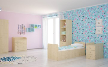 Детская кровать с комодом POLINI Kids Simple 1100 Натуральный в Кемерово - предосмотр 4