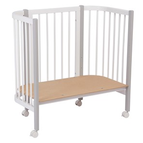 Кроватка детская приставная POLINI Kids Simple 105 Белый / Серый в Кемерово - предосмотр 6