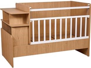 Кроватка-трансформер детская Polini kids Ameli 1150, белый-натуральный, серия Ameli в Кемерово