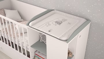 Детская кровать с комодом POLINI Kids Ameli 800 Белый / Серый, серия AMELI в Кемерово - предосмотр 3
