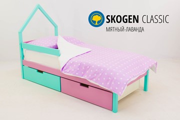 Детская кровать-домик мини Skogen мятный-лаванда в Кемерово - предосмотр