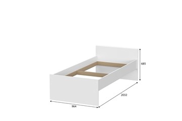 Выкатная кровать для детей Токио, белый текстурный (одинарная (0,9х2,0) + выкатная) в Кемерово - предосмотр 3