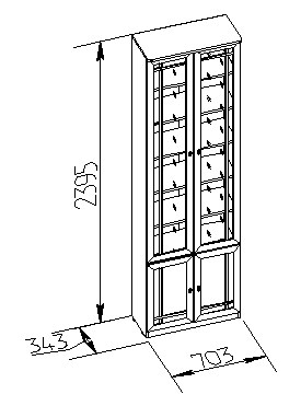 Шкаф для книг Sherlock 32, Дуб Сонома в Кемерово - изображение 3