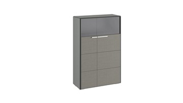 Распашной шкаф Наоми комбинированный двухстворчатый, цвет Фон серый, Джут ТД-208.07.29 в Кемерово