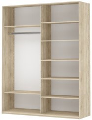 Шкаф Прайм (Белое стекло/Белое стекло) 1200x570x2300, Крафт табачный в Кемерово - изображение 1
