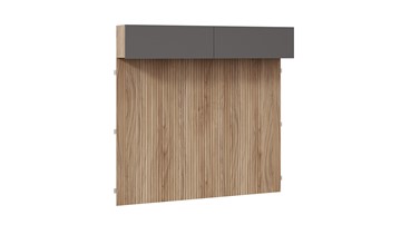 Шкаф навесной с декоративными панелями Порто (366) СМ-393.21.023-24 (Яблоня Беллуно/Графит софт) в Кемерово