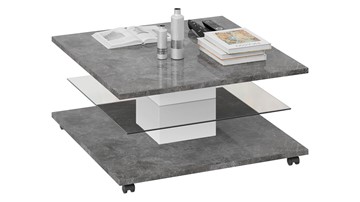 Журнальный столик Diamond тип 1 (Белый/Ателье темный глянец) в Кемерово - предосмотр