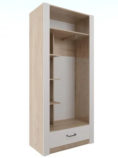 Шкаф гардеробный Ева 5 М1 дуб ирландский/белый матовый в Кемерово - изображение 1