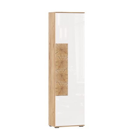 Шкаф одностворчатый Фиджи, 659300, белый/дуб золотой в Кемерово - изображение