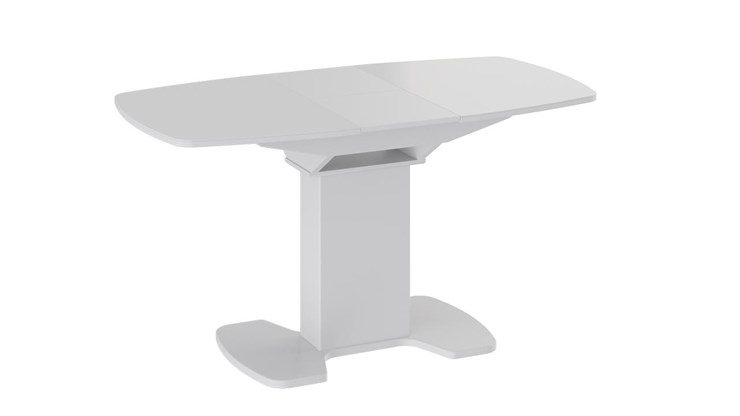 Стол раздвижной Портофино (СМ(ТД)-105.01.11(1)), цвет  Белый глянец/Стекло белое в Кемерово - изображение 2