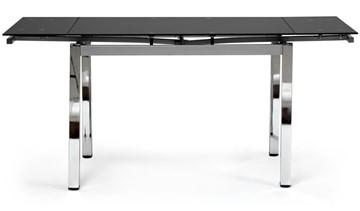 Раздвижной стол CAMPANA ( mod. 346 ) металл/стекло 70x110/170x76, хром/черный арт.11413 в Кемерово