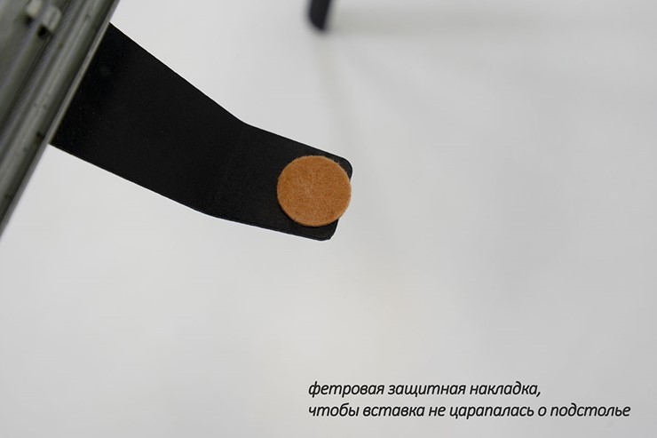 Стол раздвижной Дали-1L(ноги черные, дуб табако) в Кемерово - изображение 6