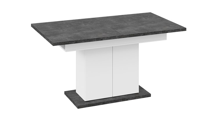 Обеденный раздвижной стол Детройт тип 1 (Белый/Ателье темный) в Кемерово - изображение 3
