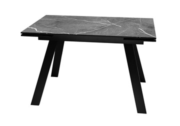 Кухонный стол раскладной DikLine DKL140 Керамика Черный мрамор/опоры черные (2 уп.) в Кемерово - предосмотр