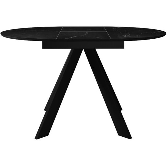 Стол раздвижной DikLine SKC100 D1000 Керамика Черный мрамор / опоры черные в Кемерово - изображение 2