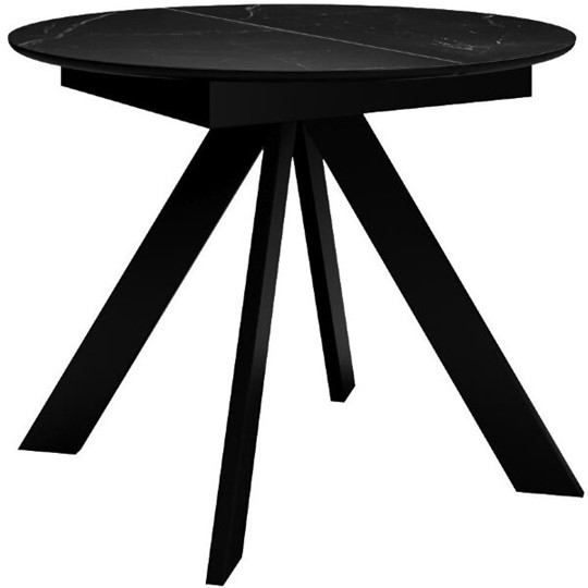 Стол раздвижной DikLine SKC100 D1000 Керамика Черный мрамор / опоры черные в Кемерово - изображение 3