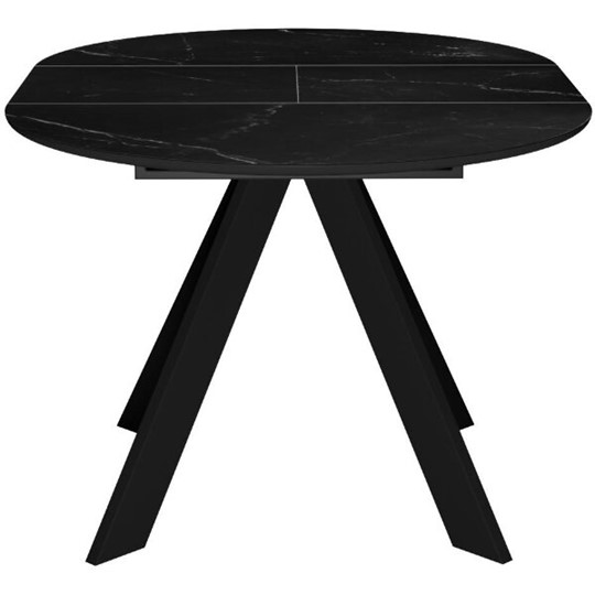 Стол раздвижной DikLine SKC100 D1000 Керамика Черный мрамор / опоры черные в Кемерово - изображение 8