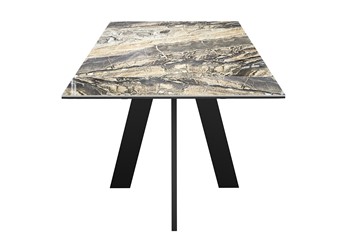 Кухонный раскладной стол DikLine SKM120 Керамика Amadeus/подстолье черное/опоры черные в Кемерово - предосмотр 1