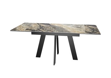 Кухонный раскладной стол DikLine SKM120 Керамика Amadeus/подстолье черное/опоры черные в Кемерово - предосмотр 2