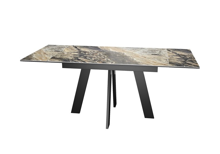 Кухонный раскладной стол DikLine SKM120 Керамика Amadeus/подстолье черное/опоры черные в Кемерово - изображение 2