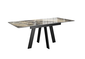 Кухонный раскладной стол DikLine SKM120 Керамика Amadeus/подстолье черное/опоры черные в Кемерово - предосмотр 3